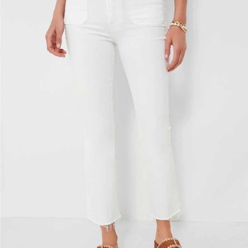 NWT Mother Hustler White Patch pocket size 25